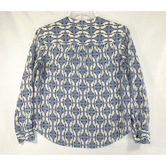 J Crew Siamese Cat Print 100% Silk Artsy Top Blouse Size 6 All Over Print - Picture 3 of 12